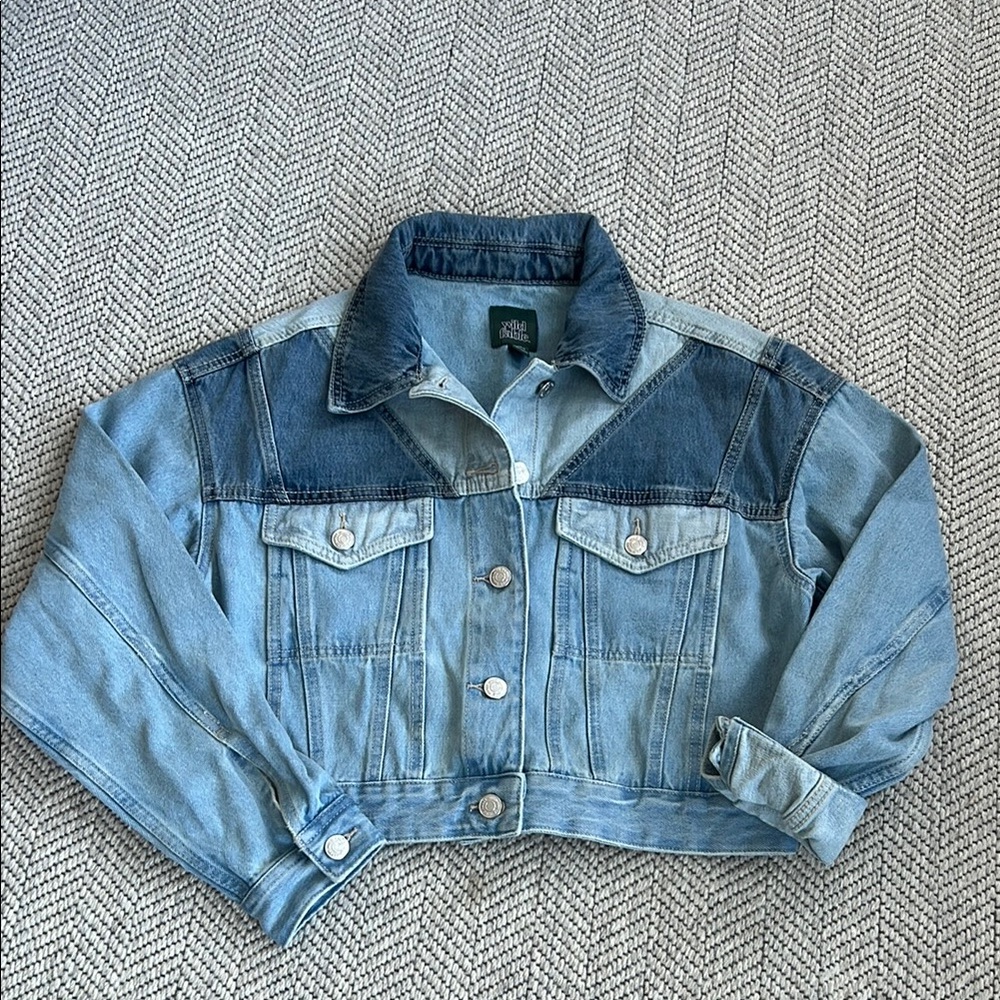 Wild Fable Two-Tone Denim Crop Jacket